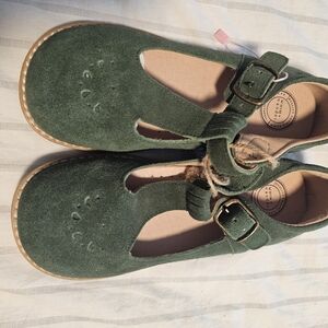Sweet Honey Kids Green Suede Dress Shoes Size 13